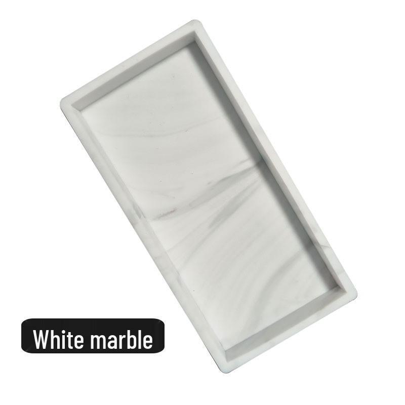 Customized Silicone Bathroom Vanity Tray - Square Soap & Accessory Organizer