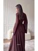 Elegant 2025 Autumn Long Sleeve Slim Fit Waist-cinching Dress for Women