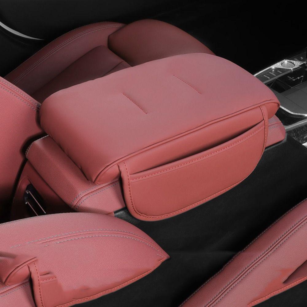 PU Leather Center Console Storage Luxury Style Armrest Pad Arm Rest Expander  Driving Comfort