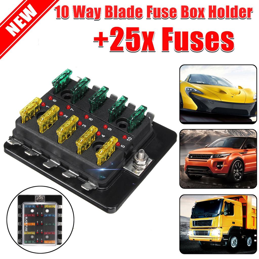 10 X 15 Amp Auto van Barco Blade tipo estándar medio Auto 12 voltios fusible