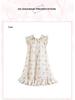 French Sweet Girl Cherry Print Sleeveless Long Cotton Nightgown