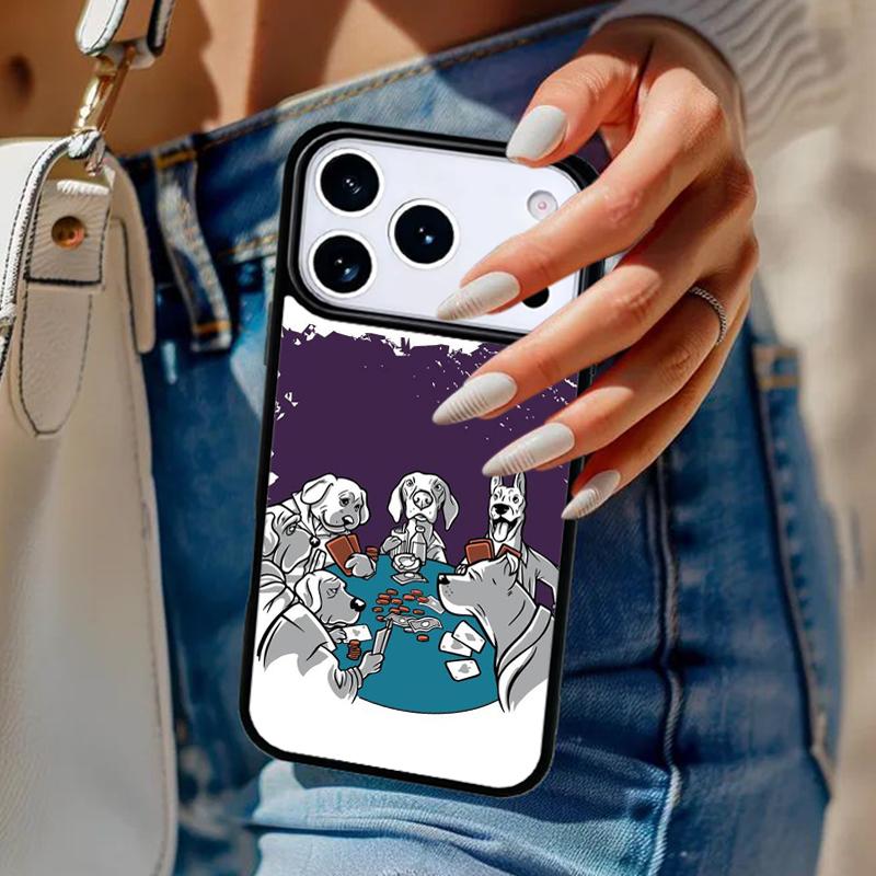 

Dogs playing poker Phone Case For iPhone 17 Air 14 15 13 12 Max Cover For Apple 14 15 16 16e 11 Pro Max Plus iPhone 15
