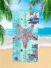1Pc Starfish Marine Plant Microfiber Beach Towel, Soft Quick-Dry Absorbent, Travel Beach Gym Yoga Summer Vacation Essential