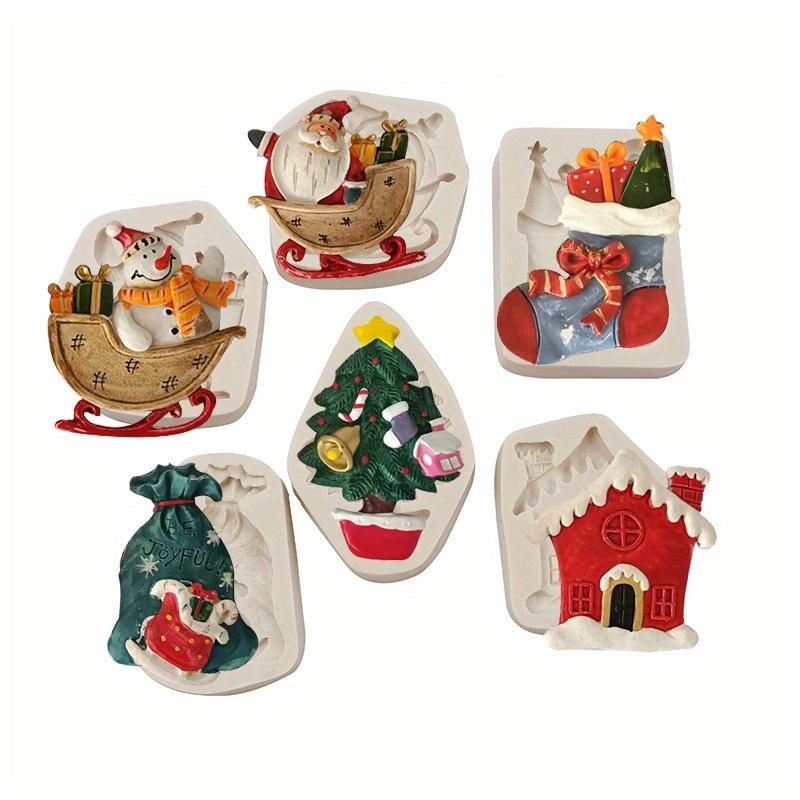 

Christmas House Tree Cooking Tools Silicone Mold Baking Fondant Bakery Sugar Of Cake Decorating Pastry Kitchen Accessories M788