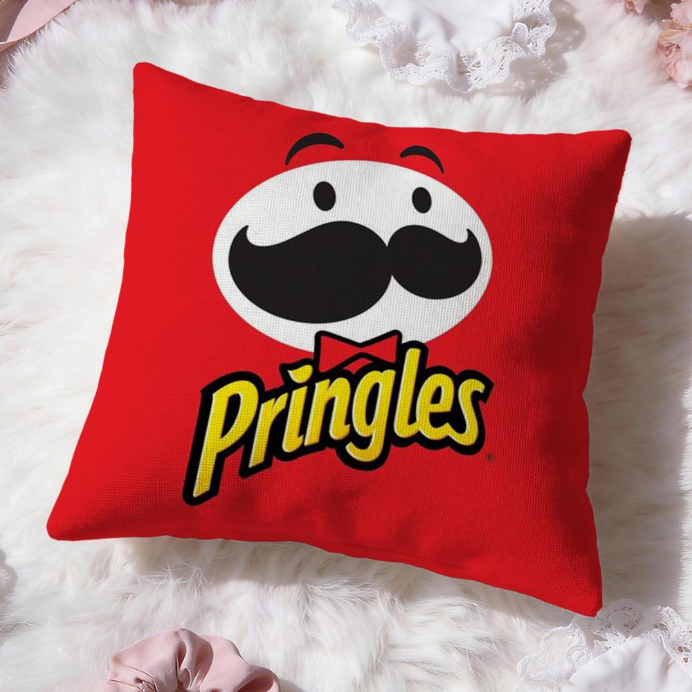 Classic P-Pringles Cushion Cover Premium Comfort Reversible Pillow Cove -Two in One Design for Any Room & Car Interior