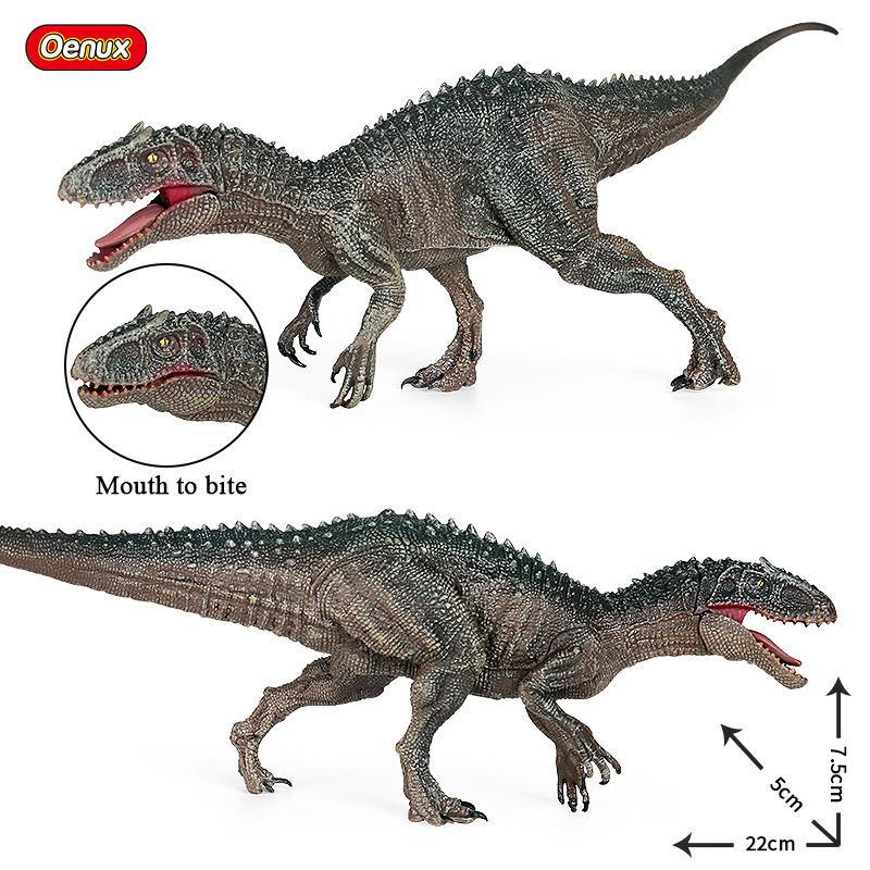 Figurine Oenux Dinozauri Jurasici T-Rex Velociraptor Spinosaurus Dilophosaurus Model Animal Figurine de Acțiune Colecție Jucărie pentru Copii