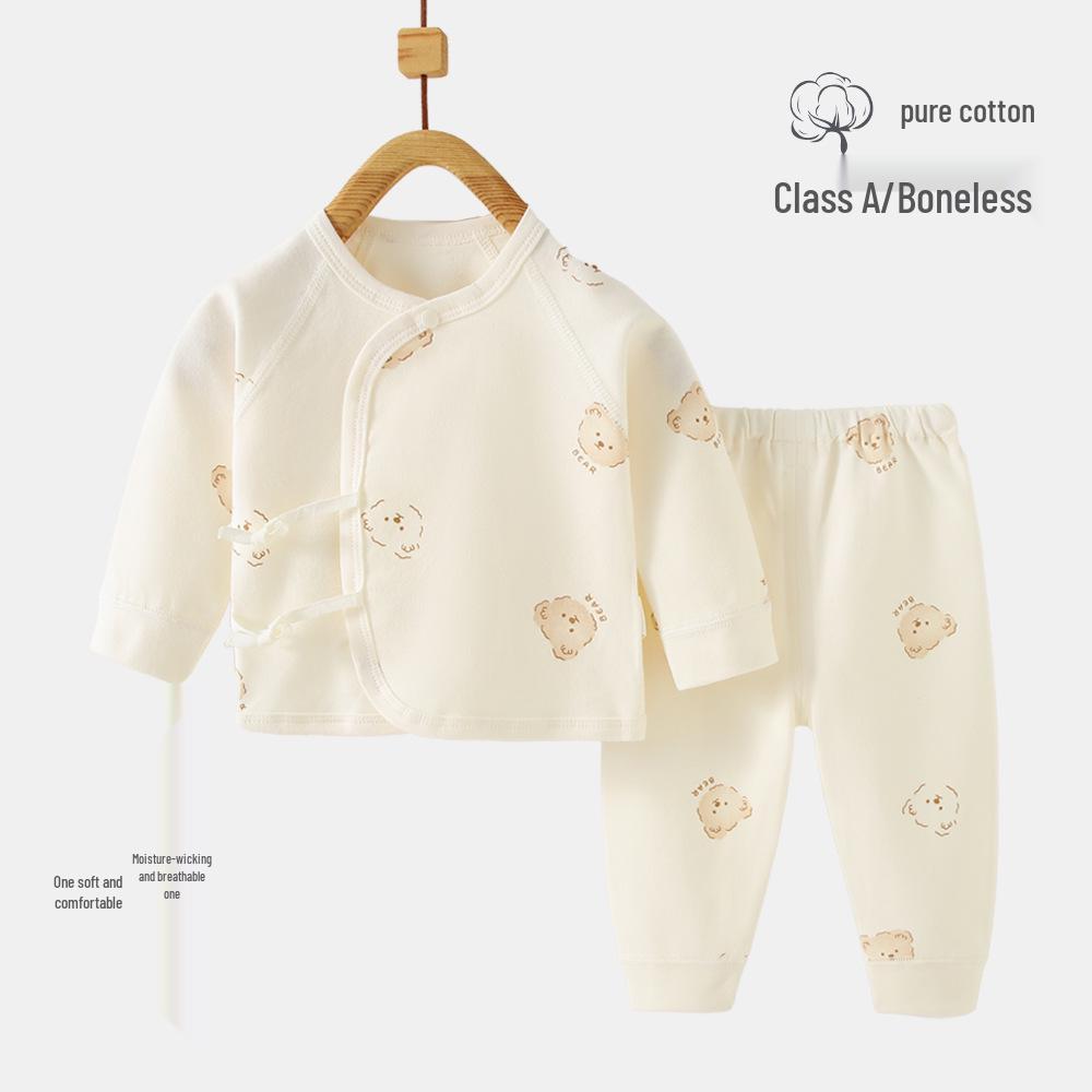 Set di Vestiti Autunnali per Bambini: Pantaloni in Puro Cotone e Abito da Monaco con Allacciatura Senza Osso