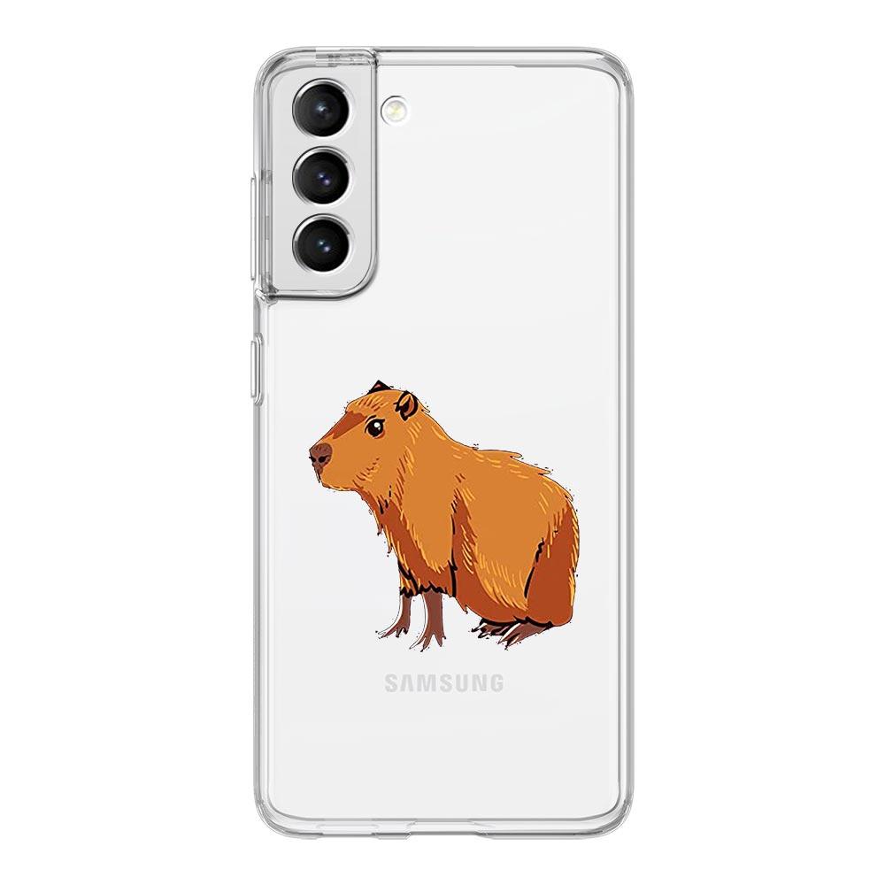 

Чехол для телефона с милым мультяшным капибарой для Samsung Galaxy S23 S22 Ultra S20 S21 FE 5G S10 S10E S9 S8 Plus 4G, силиконовая прозрачная задняя крышка Samsung S9 Plus