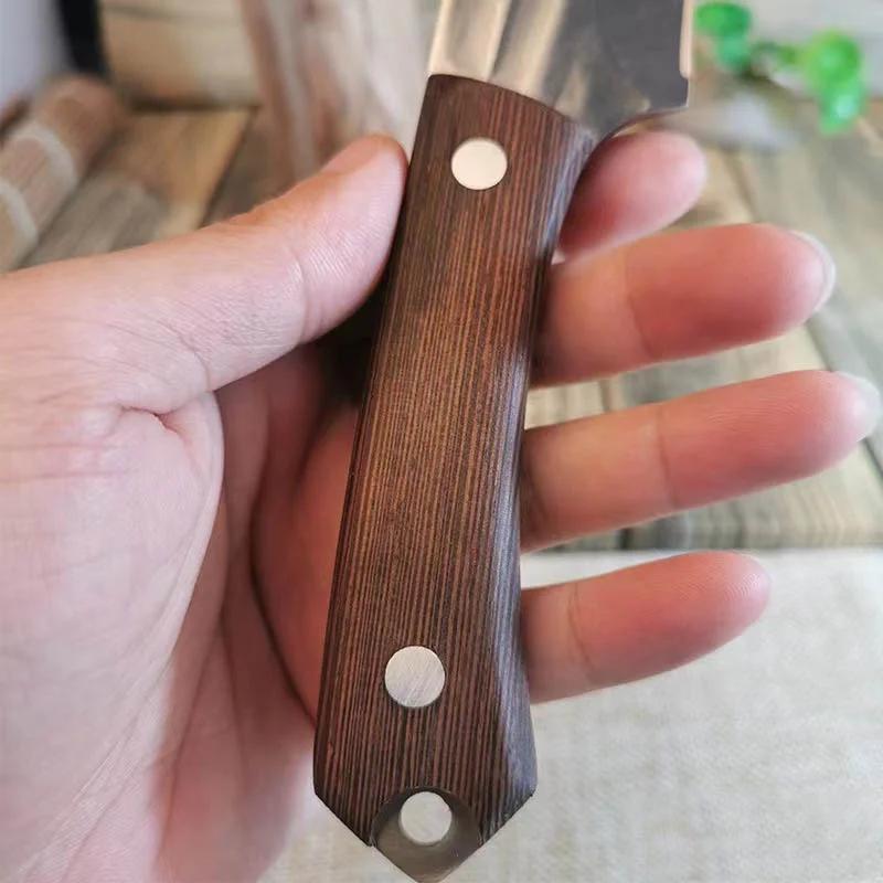 Kitchen Knife Stainless Steel Boning Knife Handmade Forged Pocket Knife Fishing Meat Cleaver Butcher with Sheath