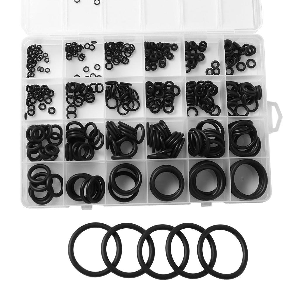 400Pcs Durable Car O-Ring Rubber Ring Kit Heat-resistant Gasket Washer Tool Kit Refrigerant System