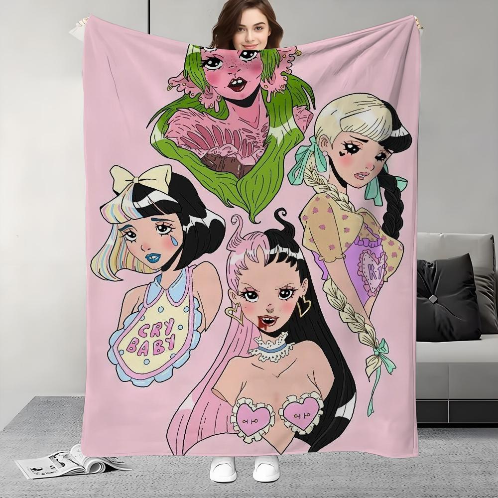 Плед Melanie Martinez M-Melanie Martinez portals Легкий Для общежития, Дневного сна, Гостиной, Офиса, Дивана, Всесезонный 30x40in