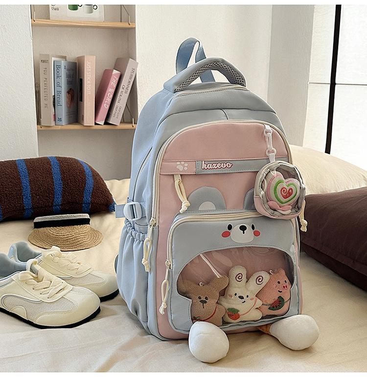 Schoolbag New High-value Japanese Ins Fresh and Sweet Candy-colored Backpack, Lightweight and Large-capacity Backpack for Junior and Senior High