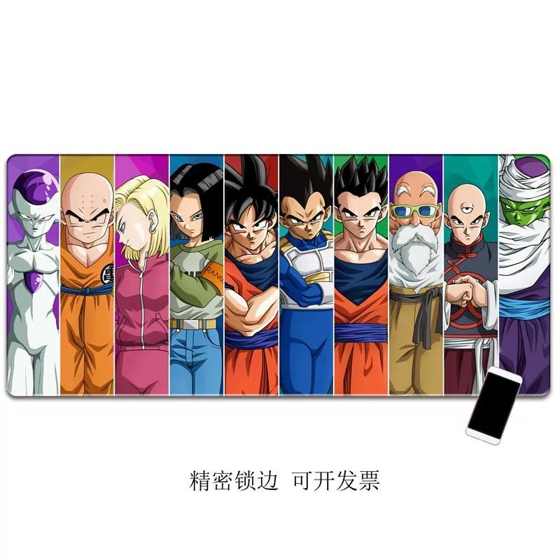 Boys Super Popular Dragon Ball Series Son Goku Printed Leather Mouse Pad yawed Edge Lock Computer Desk Keyboard Pad Children Learn To Write Desk Pad
