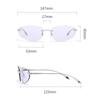 Women Y2K Rimless Sunglasses Luxury Brand Frameless Sun Glasses Future Korean Styles Cat Eye UV400 Sunglass Trendy Goggles