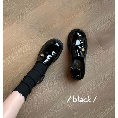 Japanese College Style Black Platform Small Leather Shoes Women's 2025 New Autumn with Skirt Versatile Round Head Thick Heel Single Shoes