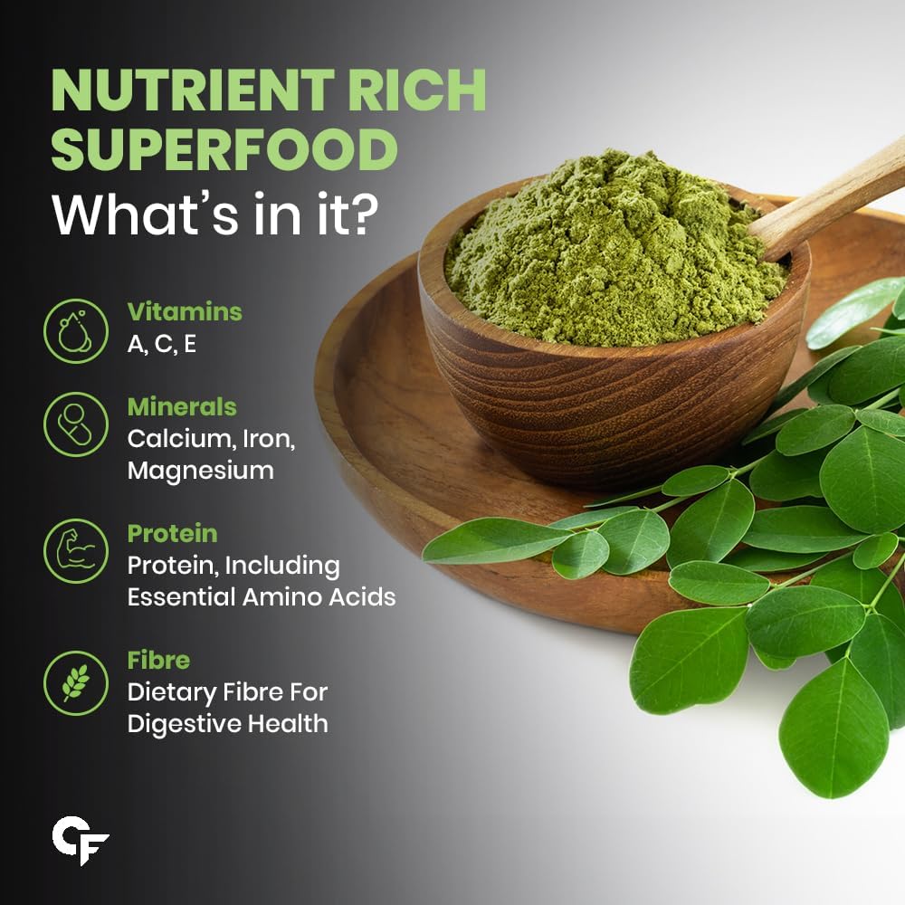 Carbamide Forte Polvere Biologica di Moringa 100g Certificato USDA | Energia, Digestione e Immunità Potenziate