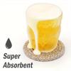 8Pcs absorbent coaster set, simple woven coaster, high-grade polyester fiber with non-woven backing, suitable for all kinds of cups