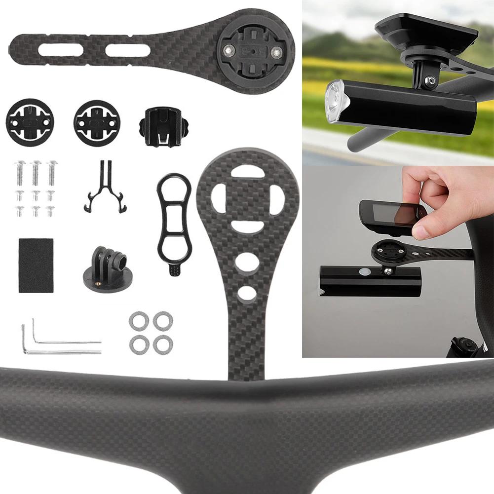 Carbon Fiber Bike Handlbar Computer Mount Cycling Speedometer Support Holder Handlebar Extender for Garmin