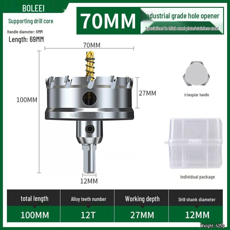 Metal için Çok Fonksiyonlu Süper Sert Paslanmaz Çelik Delik Zımbalama Matkap Ucu