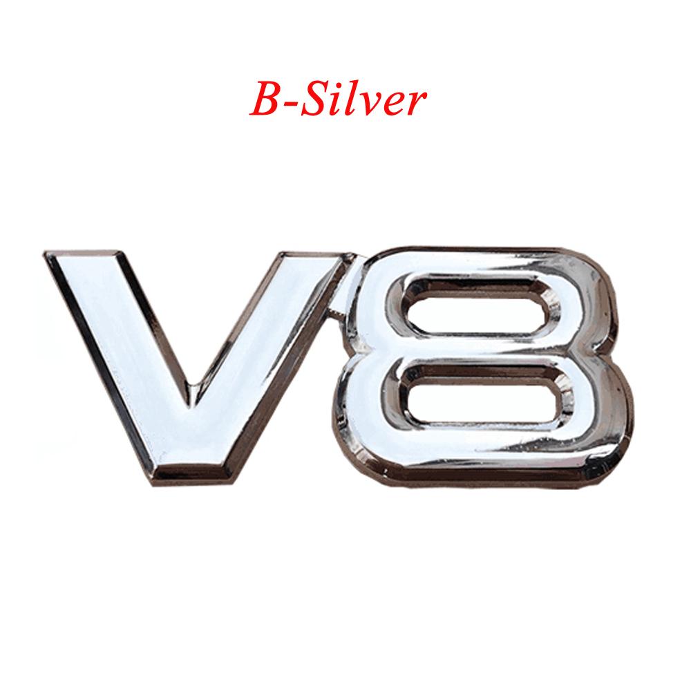 1Pcs 3D Metal Car Decoration Decal Metal Self Adhesive V6 V8 V12Truck Car Badge Emblem Sticker for Universal Cars
