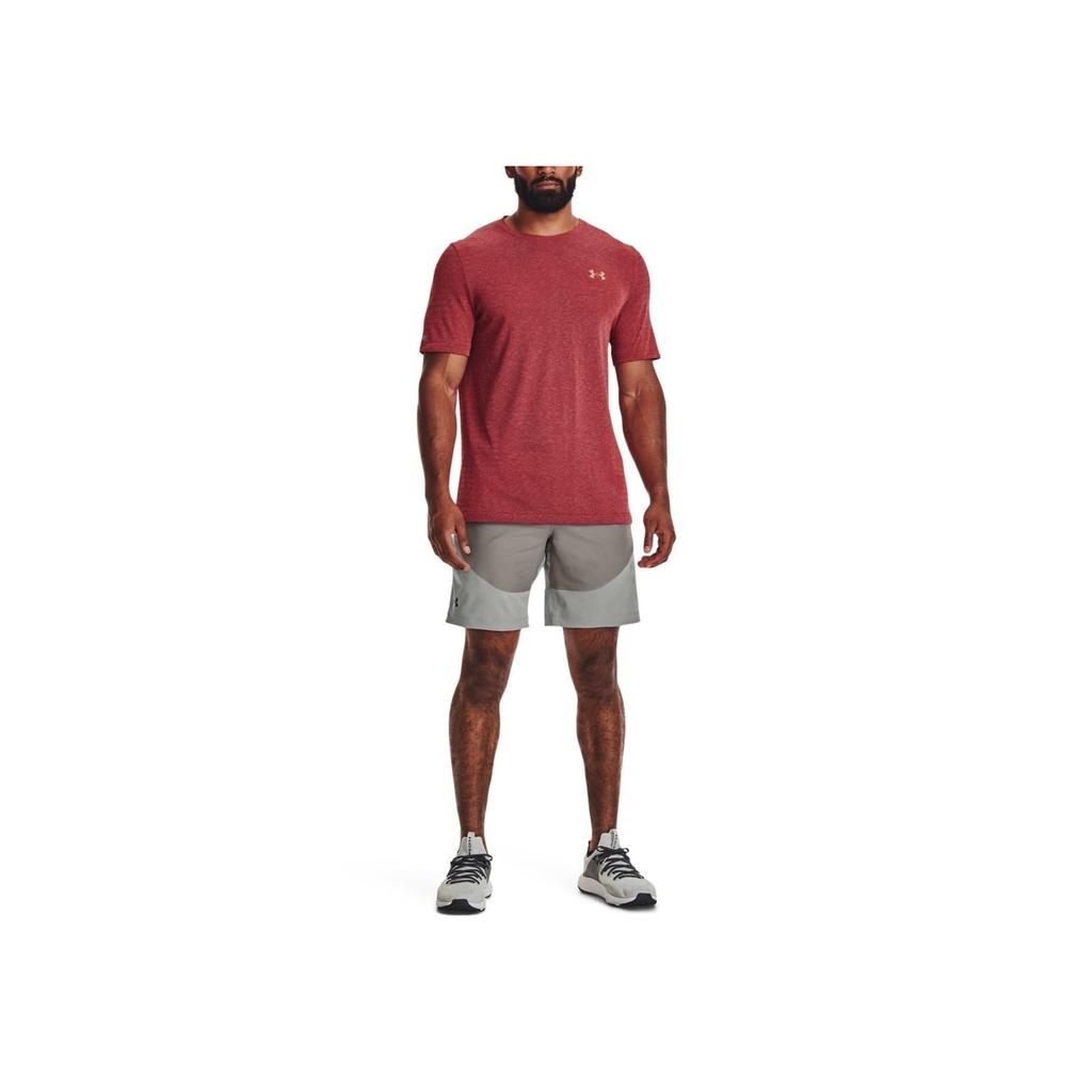Under Armour Unstoppable Hybrid Color Block Mid-Rise Slim Fit Sports Shorts Men shorts Light-Gray 1373780-294