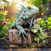 Iguana Garden Stake Waterproof 2D Flat Acrylic Decoration Ground Insert Animal Stake