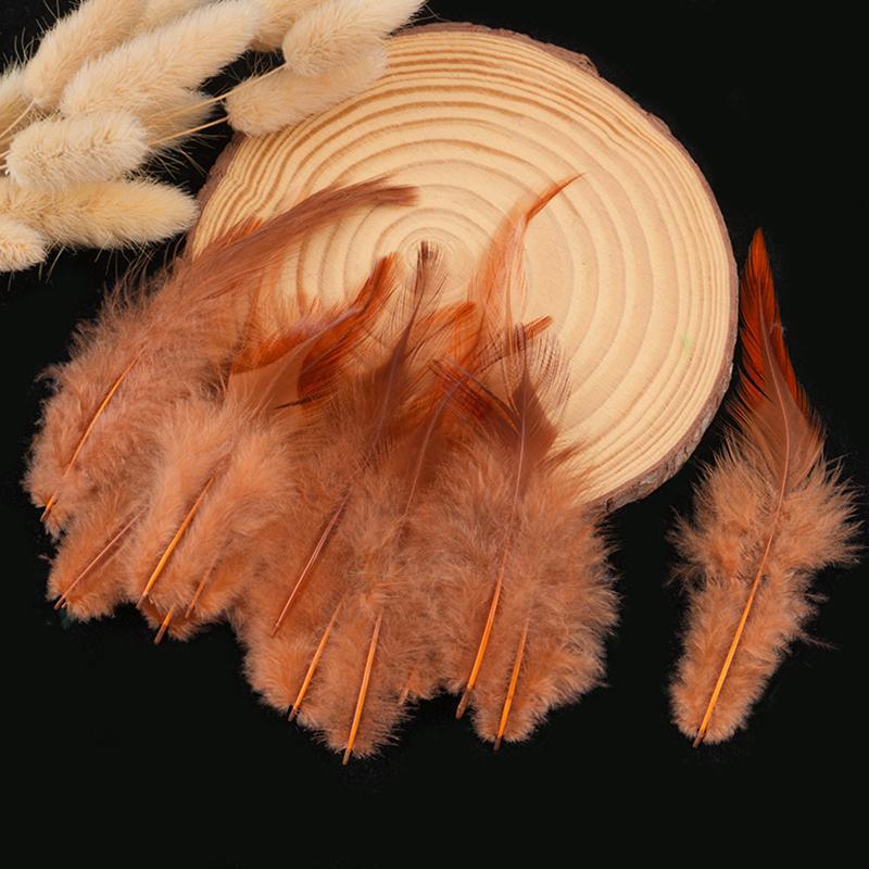 50Pcs Real Chicken Rooster Feathers 7-15cm For DIY Wedding Gown Decorations Handmade Home Crafts Projects