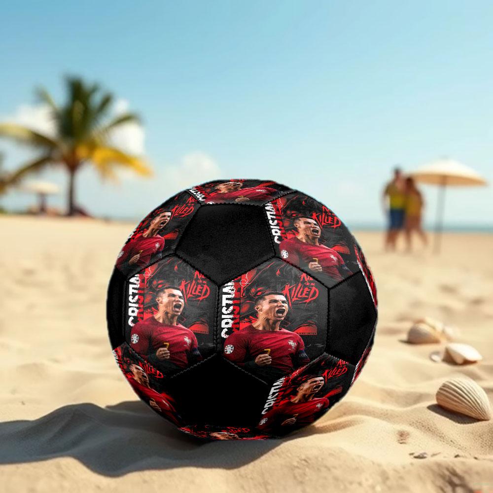 1pc CR7 Soccer Ball Size 5 Indoor Soccer Ball Fashion Colorful Backyard Game - Great For Sports Fans Gift HE17