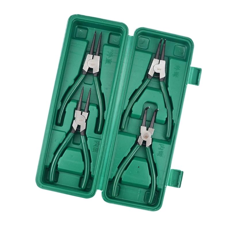 4 STÜCKE Industriegrade Sprengringzangen Kohlenstoffstahl Schwerlast Federzange Langlebig und Langlebig mit Starker Feder