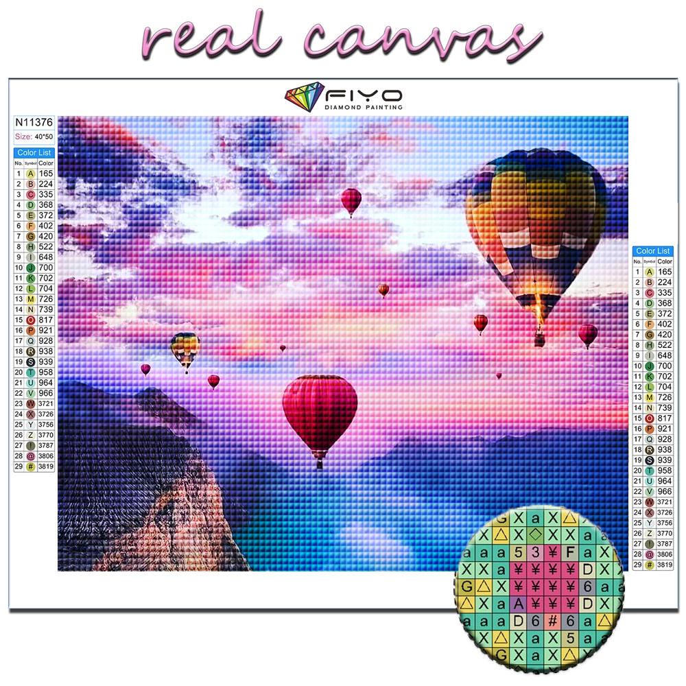 Diamond Painting Hot Air Balloon Embroidery Cross Stitch Rhinestone Home Decor