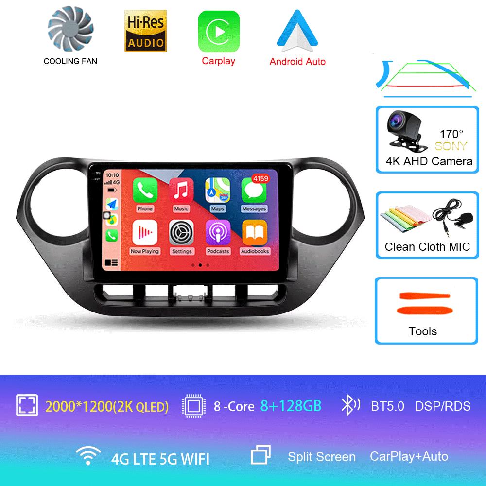 Car Radio Android 14 Carplay Auto Multimedia Player For Hyundai I10 2013 - 2018 Navigation Autoradio GPS Stereo 2din Head Unit