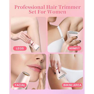 Bikini-Trimmer für Frauen, Elektrischer Rasierer für Schamhaare 3-in-1, Bikini-Rasierer für Beine Körperhaare, Elektrischer Damenrasierer IPX6 Wasserdicht, Geschenke für