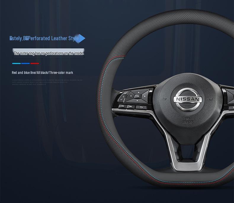 Steering Wheel Cover for Nissan 14th Gen Sylphy, Qashqai, Classic Teana, Bluebird, X-Trail, 2022 Kicks