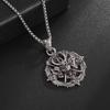 Retro Gothic Domineering Turntable Turntable Samurai Demon Men's Trendy Pendant Necklace