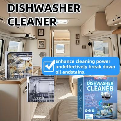 YWCYYDIS Dishwasher Cleaning Tablets Kitchen Home Dishwasher– 12 Count, Powerful Formula for Stubborn Stains, Grease & Odors
