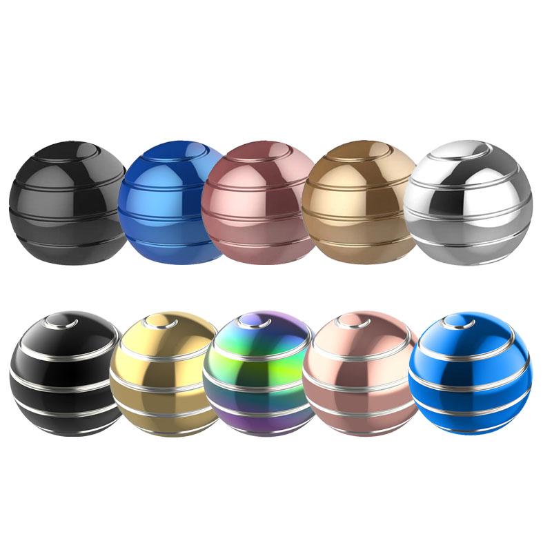 Benutzerdefinierte Aluminiumlegierung Glücks-Rotationskreisel für Erwachsene Stressabbau Spielzeug Schreibtisch Optische Täuschung Fließender Fidget Spinner Spielzeug