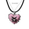 Gothic Liquid Heart Pendant Necklace Devil Eye Cross Choker Punk Devil Eye Clavicle Chain for Women Jewelry Accessories