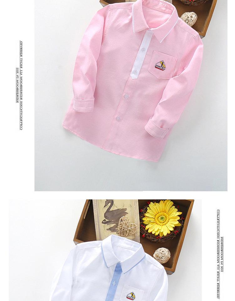 Jungen Langarm Freizeithemd für Frühling und Herbst - Neuer Stil für kleine und mittlere Kinder