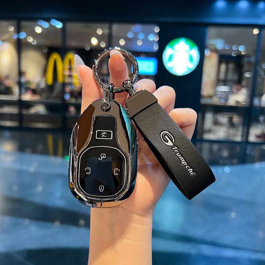 New Fit For Gac Trumpchi Empow J11 J12 J13 J15 J16 Gs8 Gs4 Gs3 M8 Auto Styling Auto Zinc Alloy Key Fob Cover Case Mount Chain
