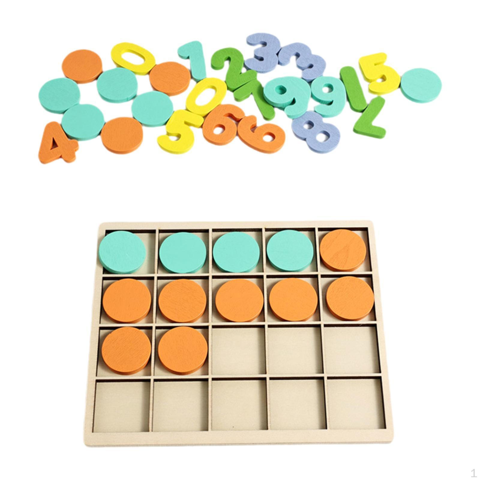 

Wood Math Toy Educational Gifts Learning Counting Manipulatives Materials Addition and