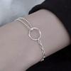 Korean Version Ins Cold Wind Trend Splicing Round Bead Chain Exquisite Bracelet Women, Simple Hollow Circle Geometric Bracelet