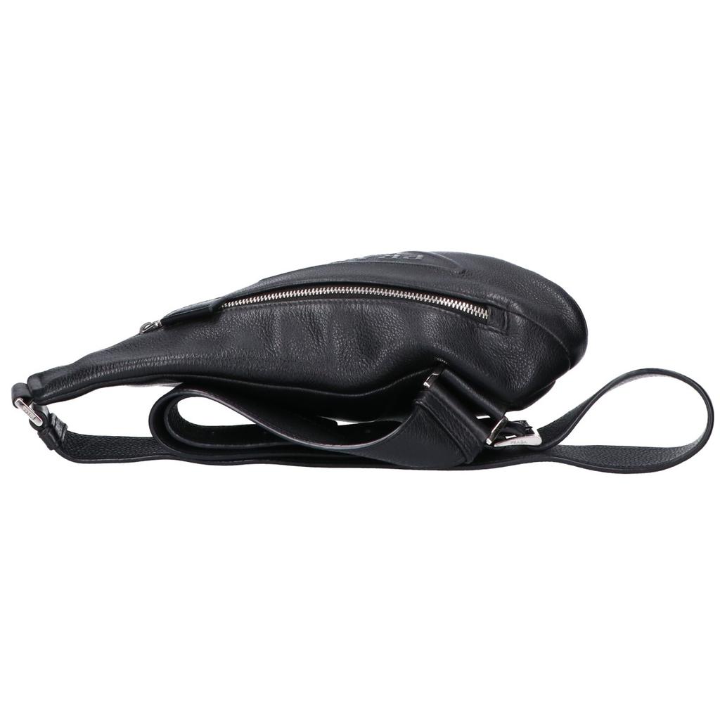 PRADA 2VZ098 Vitello Dino Cow Leather Crossbody Bag Shoulder bag blackUsed