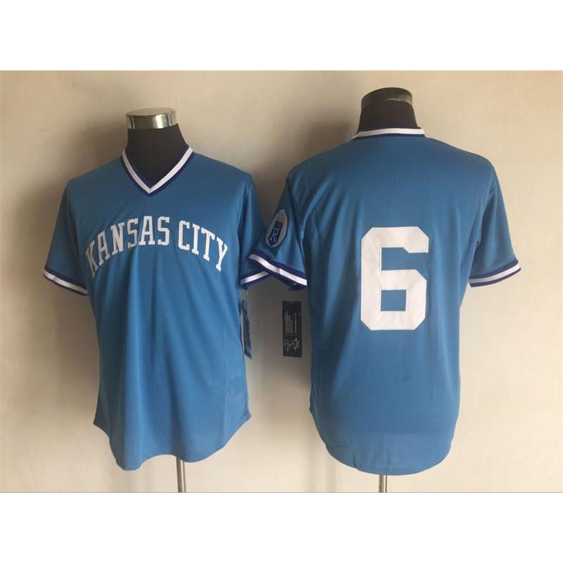Vintage Kansas City Royals Baseball Jersey Unisex Embroidered Sport Top Cotton Blend Fall Wear