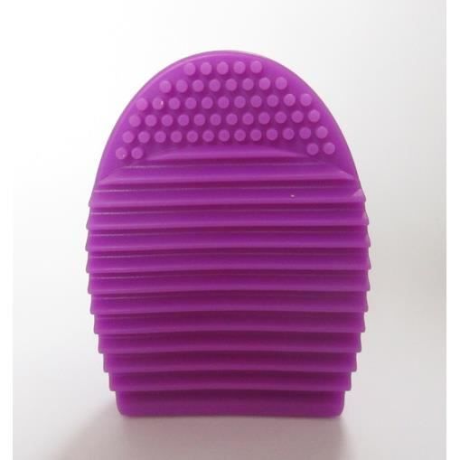 Accessoire nettoyage pinceaux - Brush Egg FUSHIA - 100% Silicone - Couleur Rose - Pratique et efficace