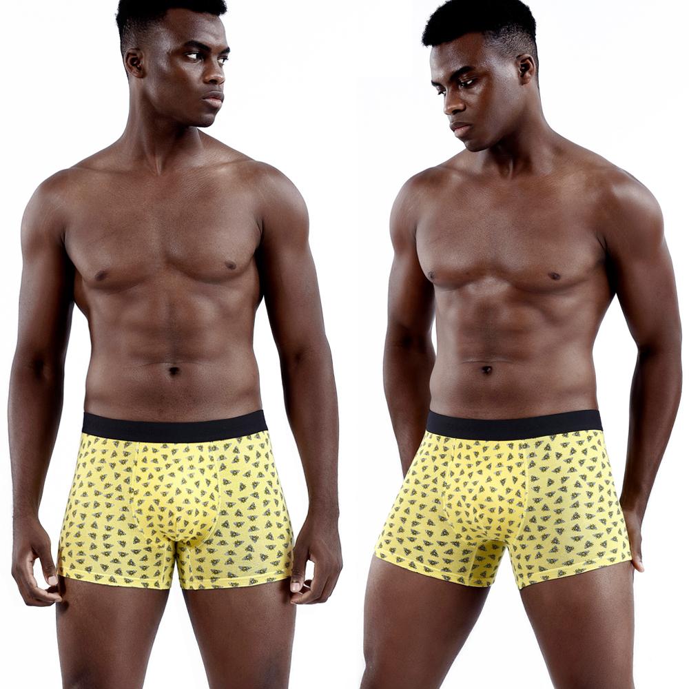 BONITOS 1Pcs Print Men's Underpants Cotton Men Boxers Sexy Man Underwear