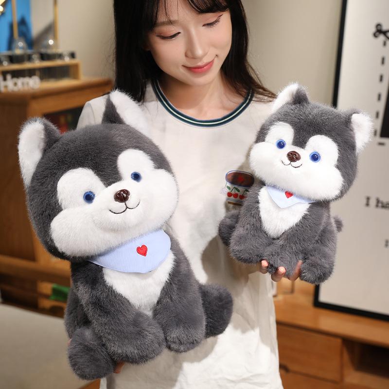 Cartoon Cute Sitting Husky Doll Plush Toy Puppy Dog Doll Child Companionship Soothing Doll
