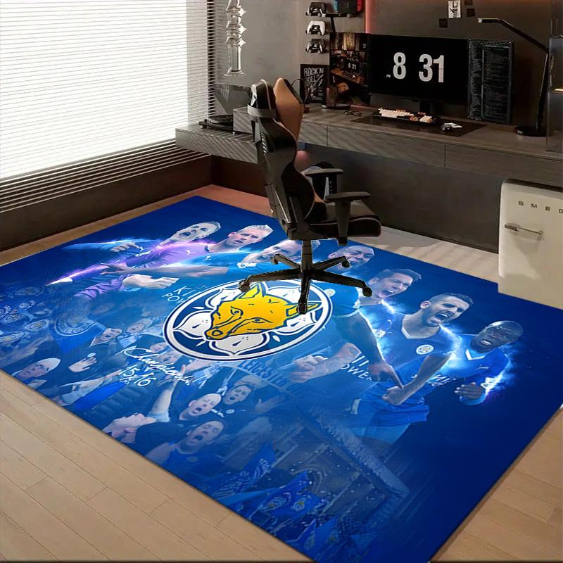 1PC Leicester Football Club Crest Floor Mat for Living Room, Game Rooms, Office, Bedroom, Office Floor Mat Playful Design, Christmas fan gifts