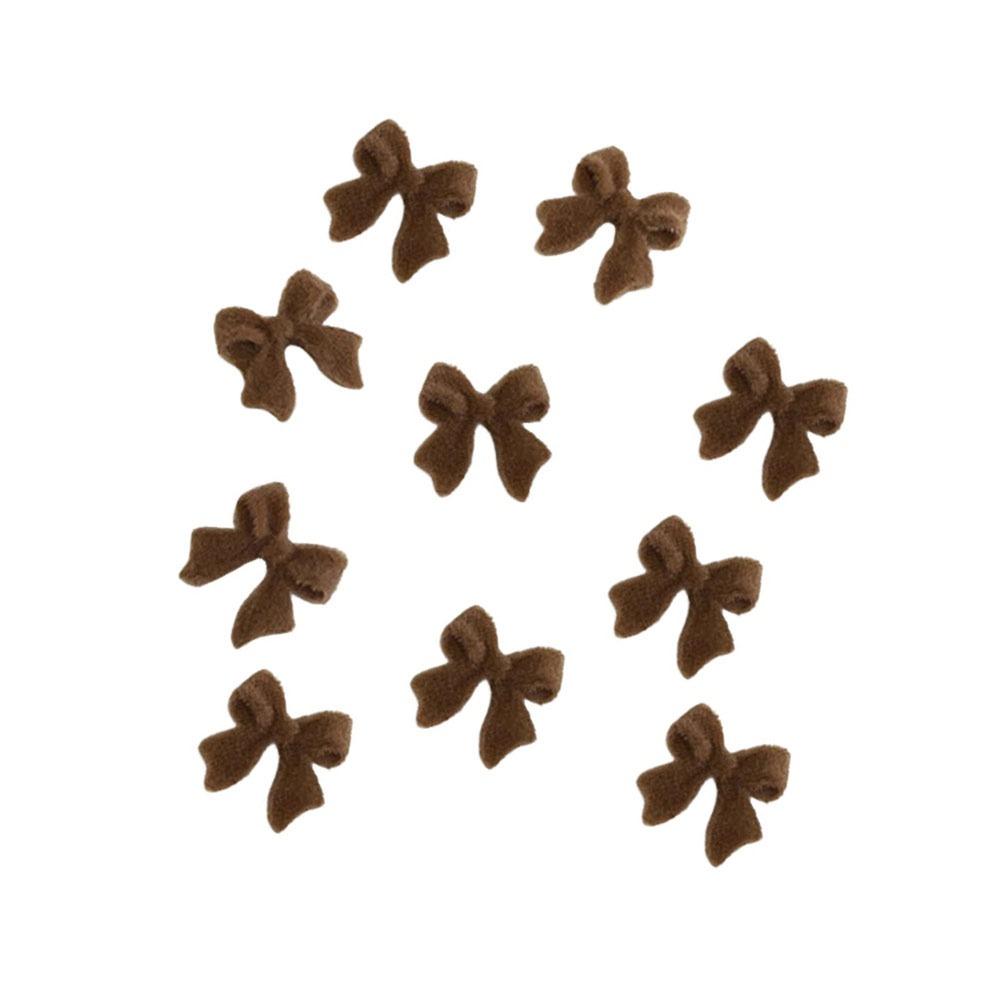 Velvet Bow Nail Charms Resin Flower Charms Bow Tie Nail Art 3D Nail Art  DIY Nail 05-10Pcs
