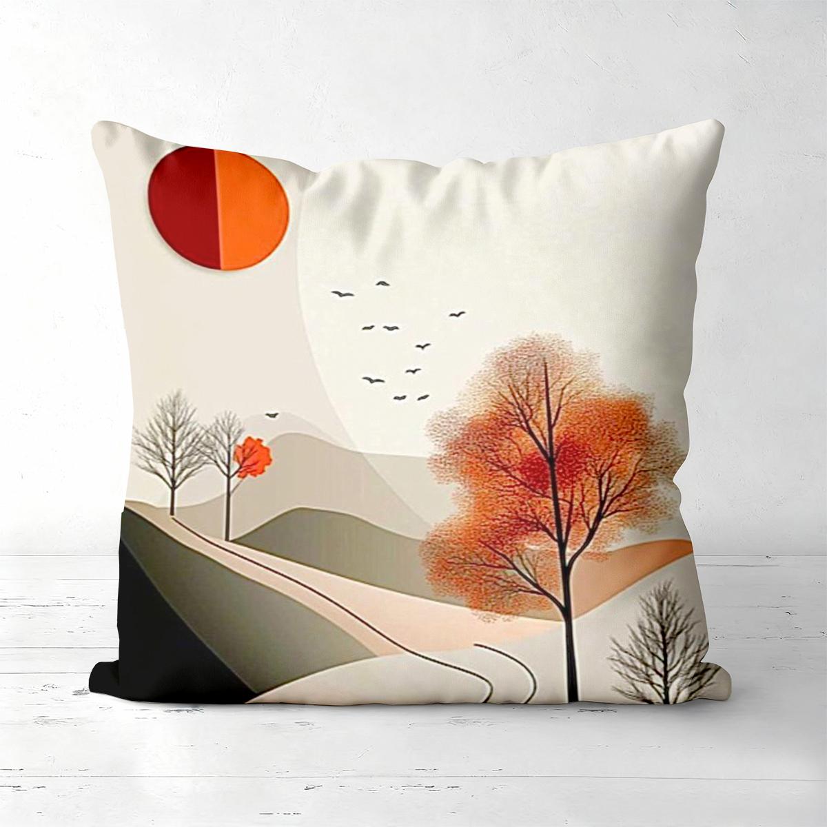 

Autumn Landscape Pillow Covers Stylish Home Decor Polyester pillowcase, sofa decorative cushion cov Headboard Pillow 45x45cm