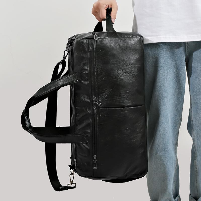 Fashionable Large-capacity Carry-on Luggage Bag, Travel Bag with Dry and Wet Separation and Shoe Compartment, Fitness Bag with Pull Handle